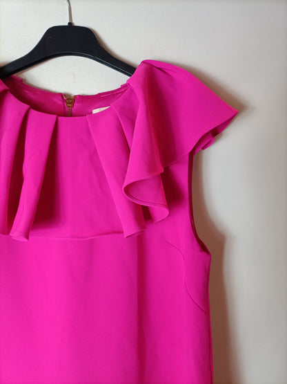 TED BAKER. Vestido rosa cuello T.1(s)