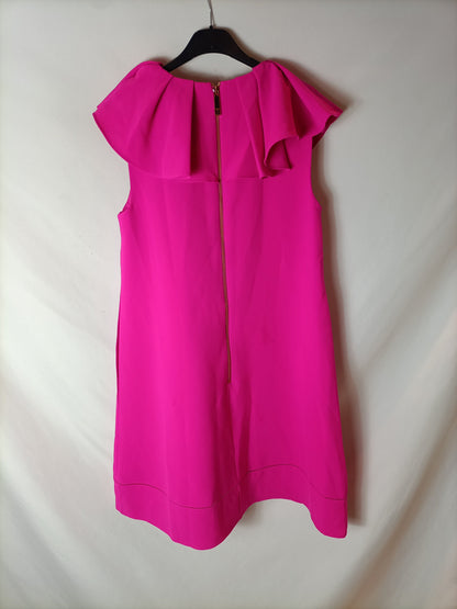 TED BAKER. Vestido rosa cuello T.1(s)