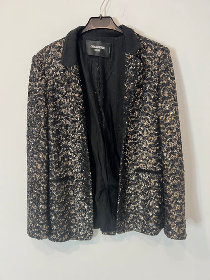 ZADIG&VOLTAIRE. Chaqueta lentejuelas negras y doradas. T S