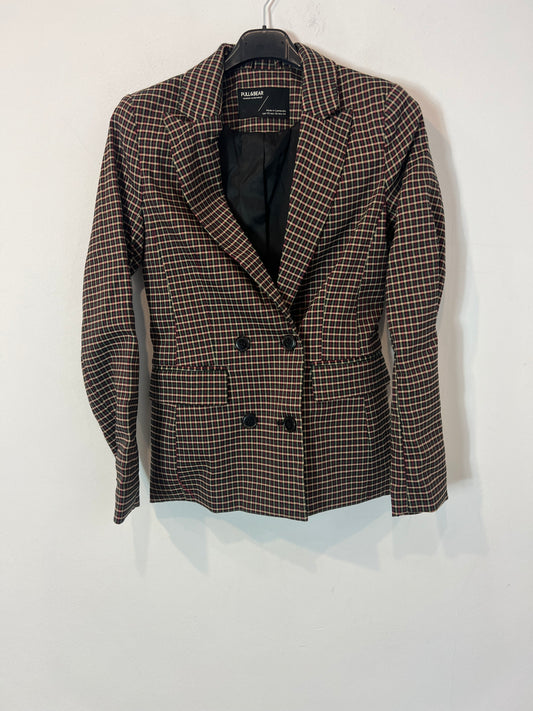 PULL&BEAR. Blazer cuadros tonos beiges. T XS