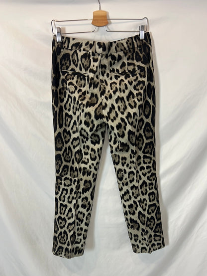 ZARA. Pantalón fluido animal print T.s