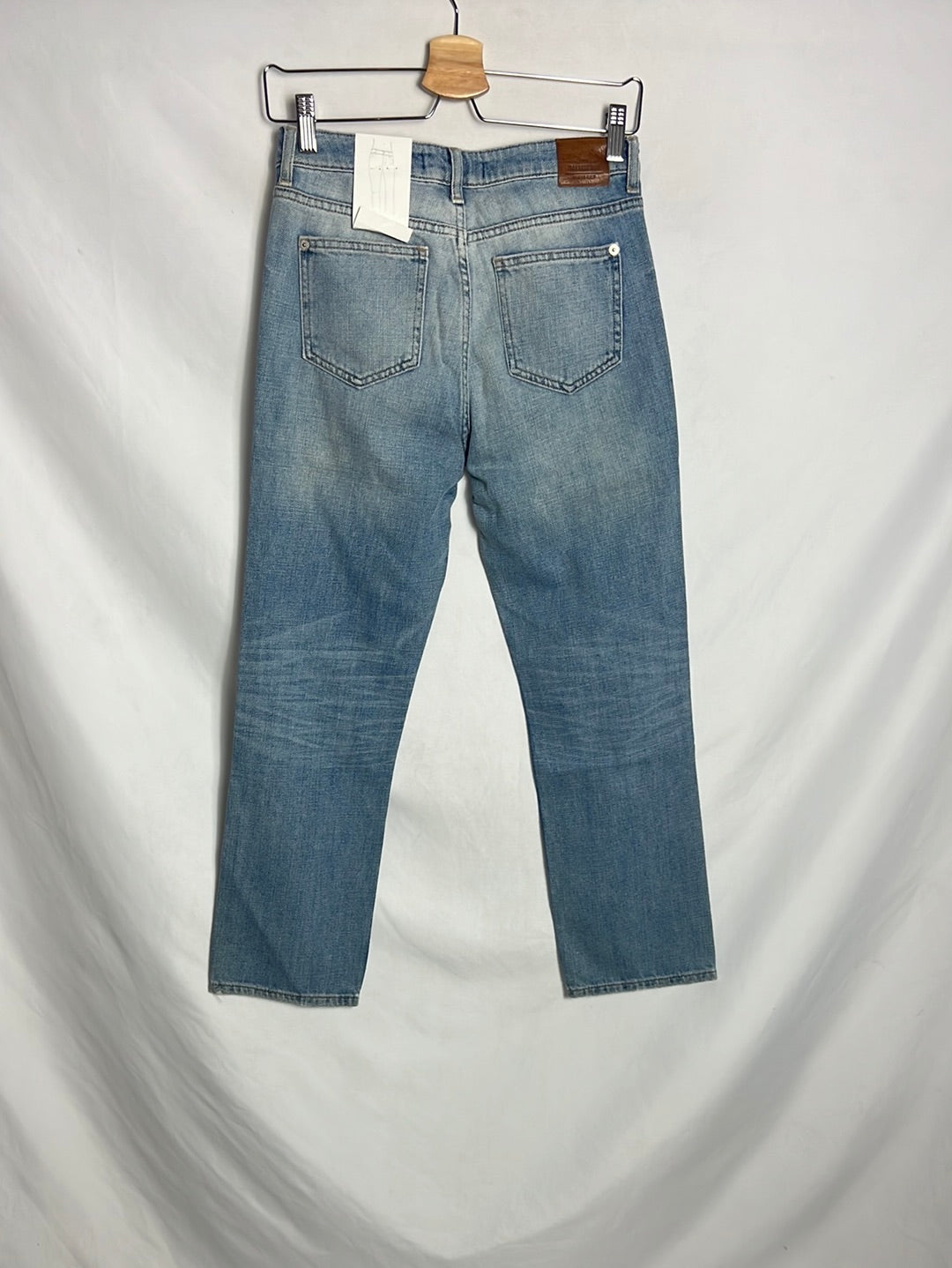 ZARA. Denim rectos lavado claro. T 34