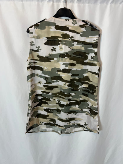 MIRTO. Blusa fluida camuflaje T.38