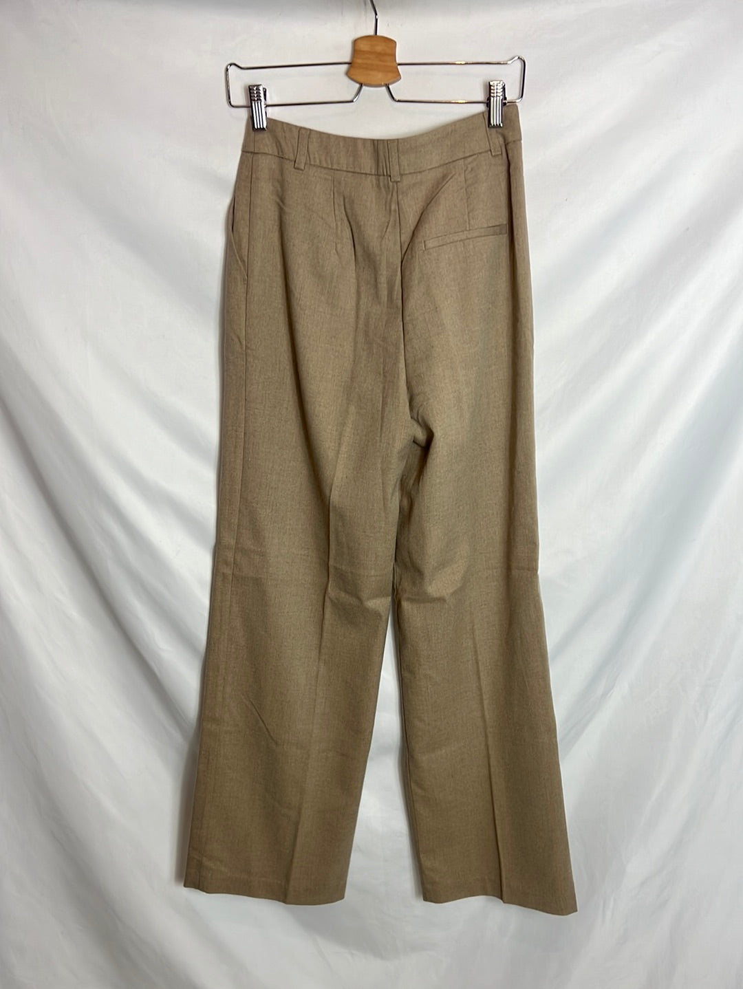 LEFTIES. Pantalón ancho beige T.s