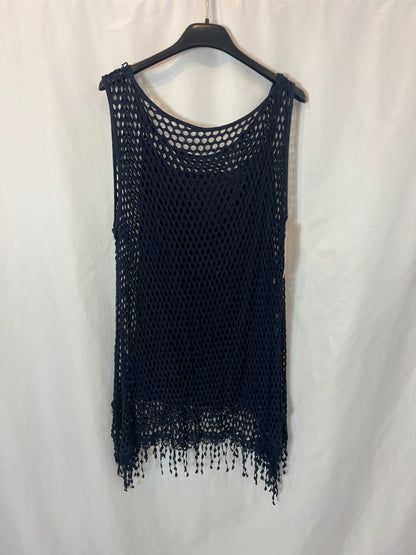 OTRAS. Top/vestido azul rejilla Tu(M)