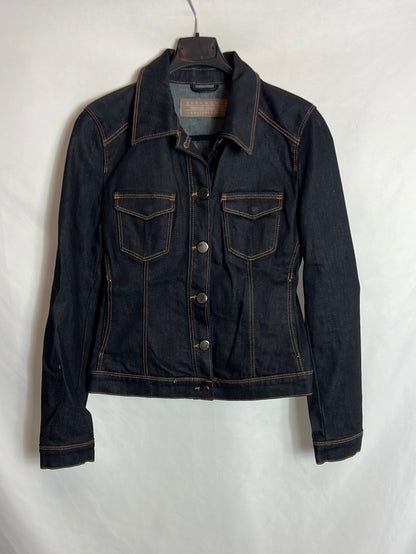 ZARA. Chaqueta denim oscuro. T M