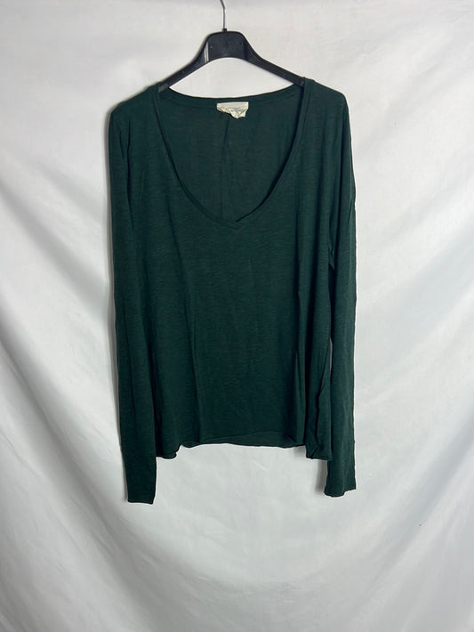 AMERICAN VINTAGE. Top verde manga larga. T M