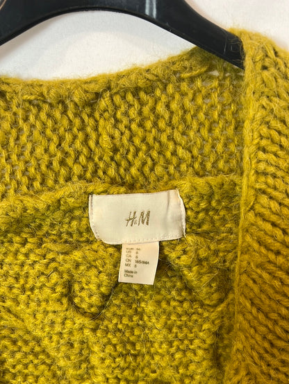 H&M. Cárdigan verde pistacho ochos. T S