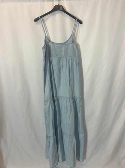 PULL&BEAR. Vestido largo denim. T S