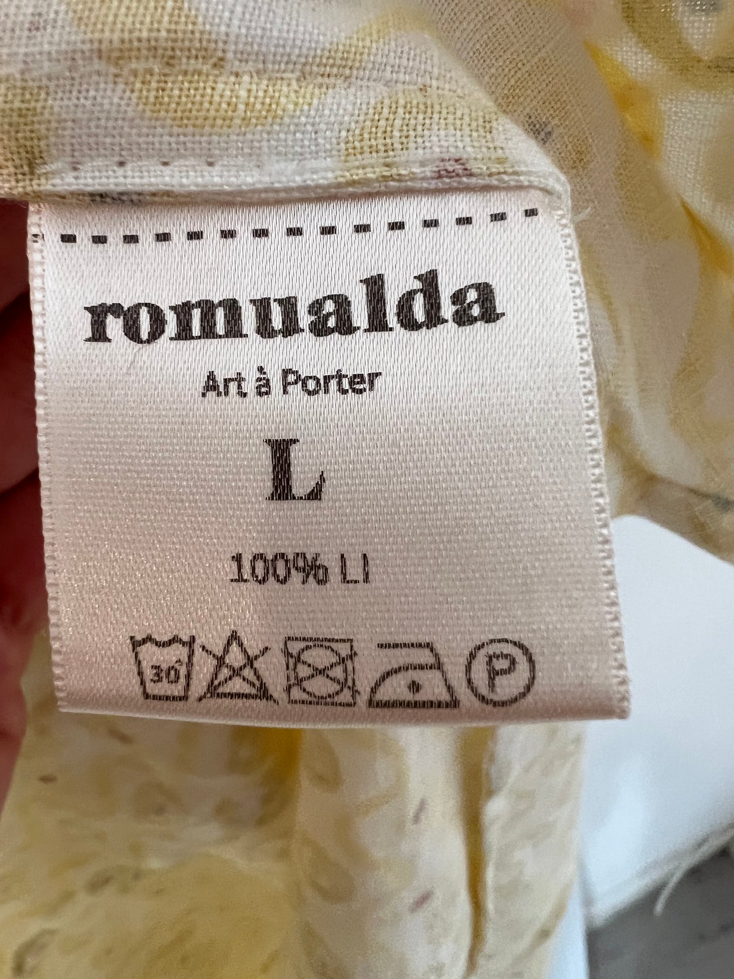 ROMUALDA. vestido estampado lino T.l