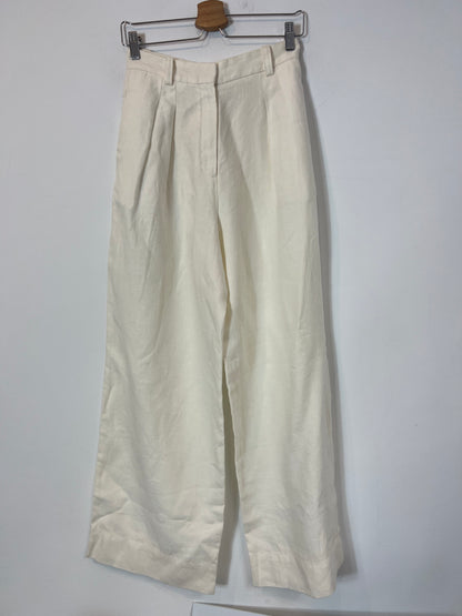 COMPTOIR DES COTONNIERS. Pantalón beige lino T.36