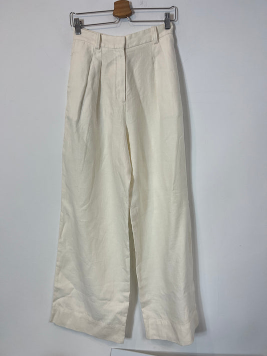 COMPTOIR DES COTONNIERS. Pantalón beige lino T.36