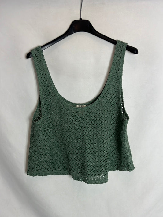 FOREVER 21. Top verde calado. T S