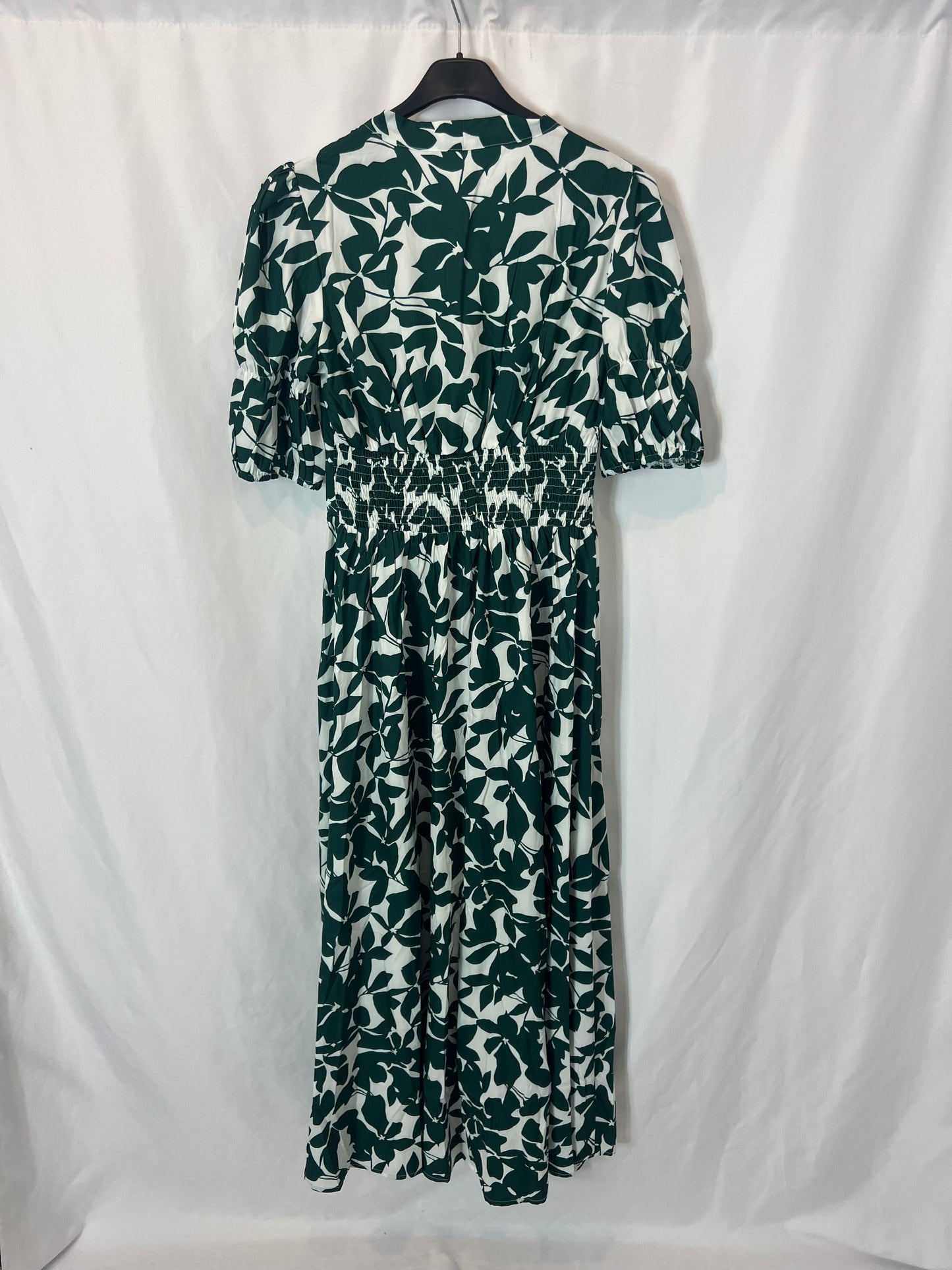 OTRAS. Vestido largo estampad verdes. T S