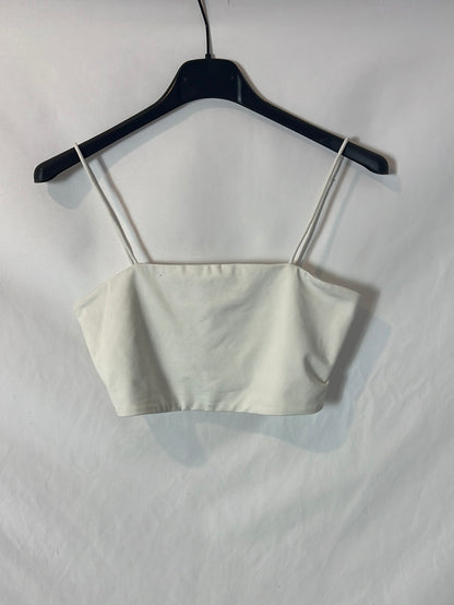 SHEIN. Croptop blanco licra T.s