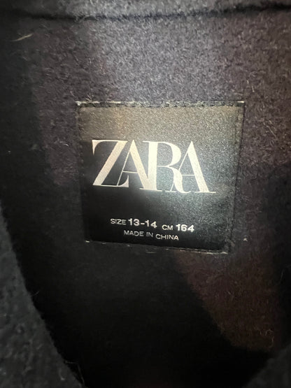 ZARA. Chaqueta corta azul paño T.13-14 años (XS)