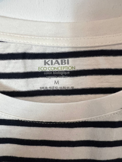 KIABI. Camiseta rayas azules. T M