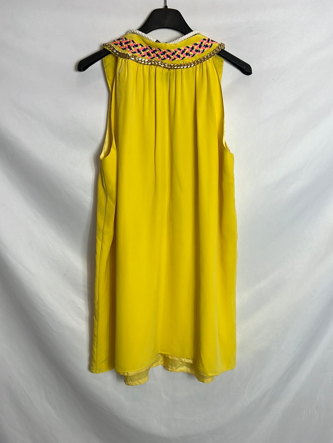 ELLA LUNA. Vestido amarillo collares TU (S/M) (tara)