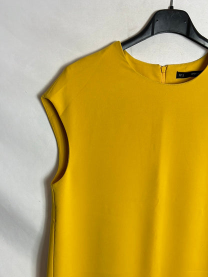 SFERA. Vestido corto amarillo volante. T M