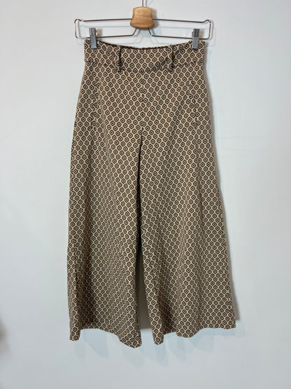 MALIPARMI. Pantalón culotte estampado. T 38 (xs)