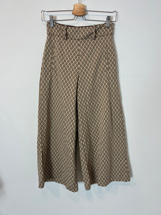 MALIPARMI. Pantalón culotte estampado. T 38 (xs)