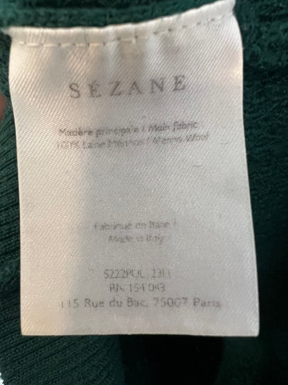 SEZANE. jersey lana verde cuello perkins T.s