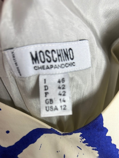 MOSCHINO. Vestido corto estampado . T 42