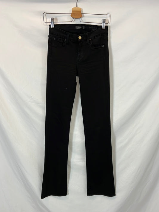 7 FOR ALL MANKIND. Denim negro campana. T 36