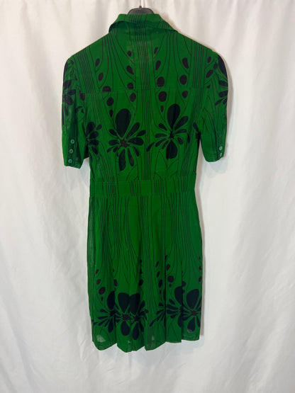 MIU MIU. Vestido corto verde T.40