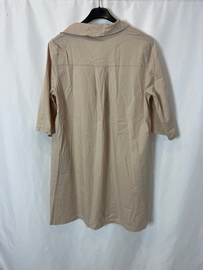 OTRAS. Vestido corto beige. T M