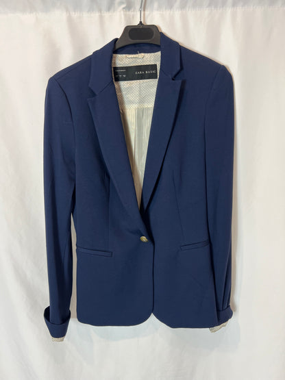 ZARA. Blazer azul fluida . T S