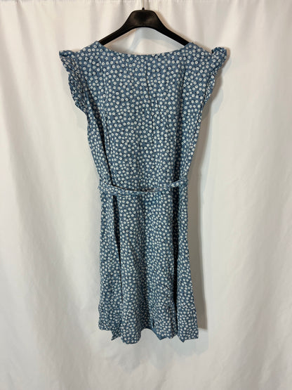 OTRAS. Vestido corto azul flores T.u(s/m)