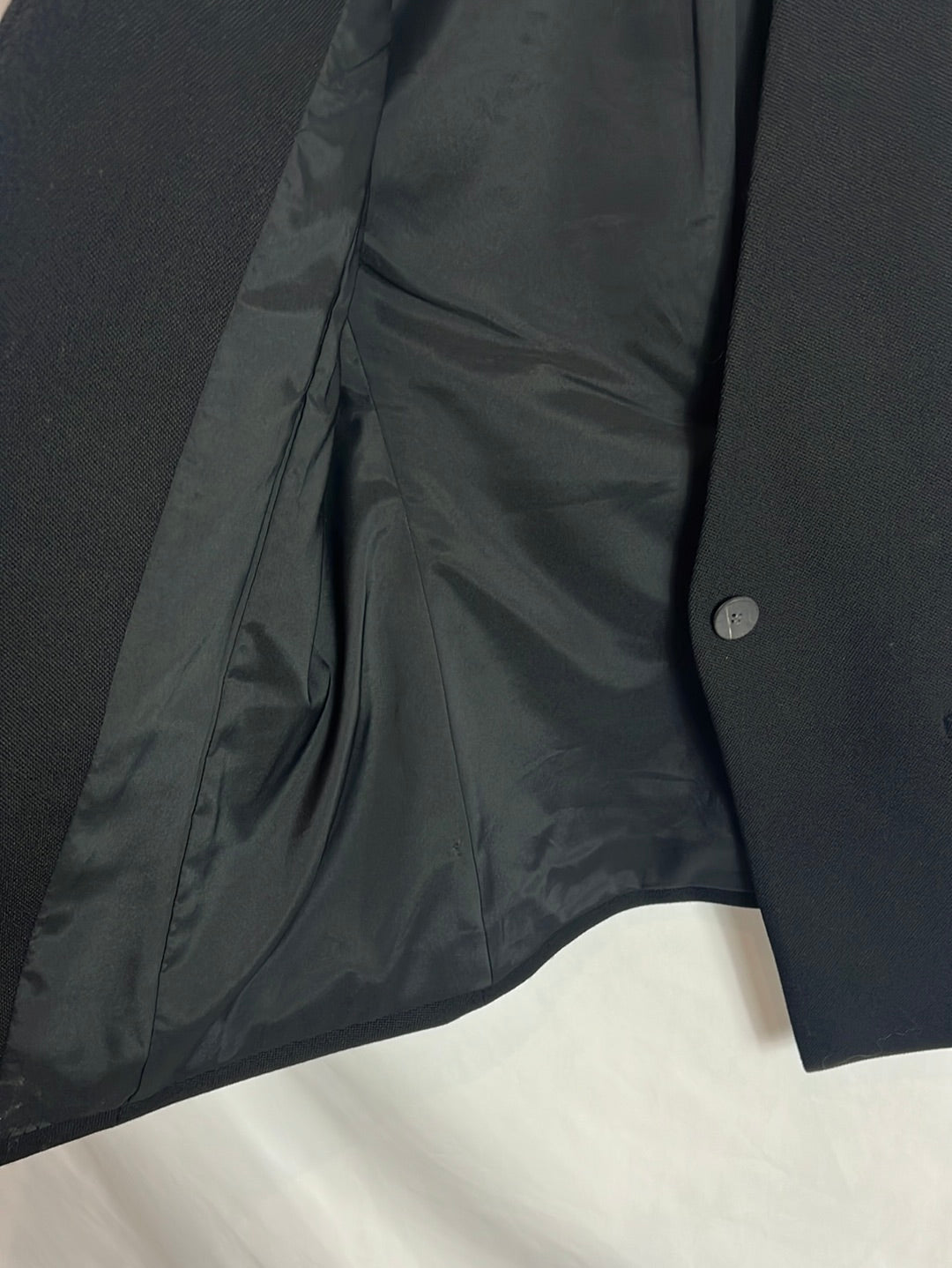 HELMUT LANG. Blazer doble textura negra . T 8( L)