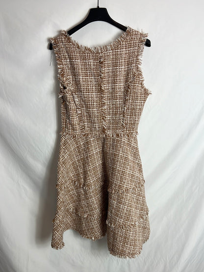 OXYGENE. Vestido tweed bicolor. T M