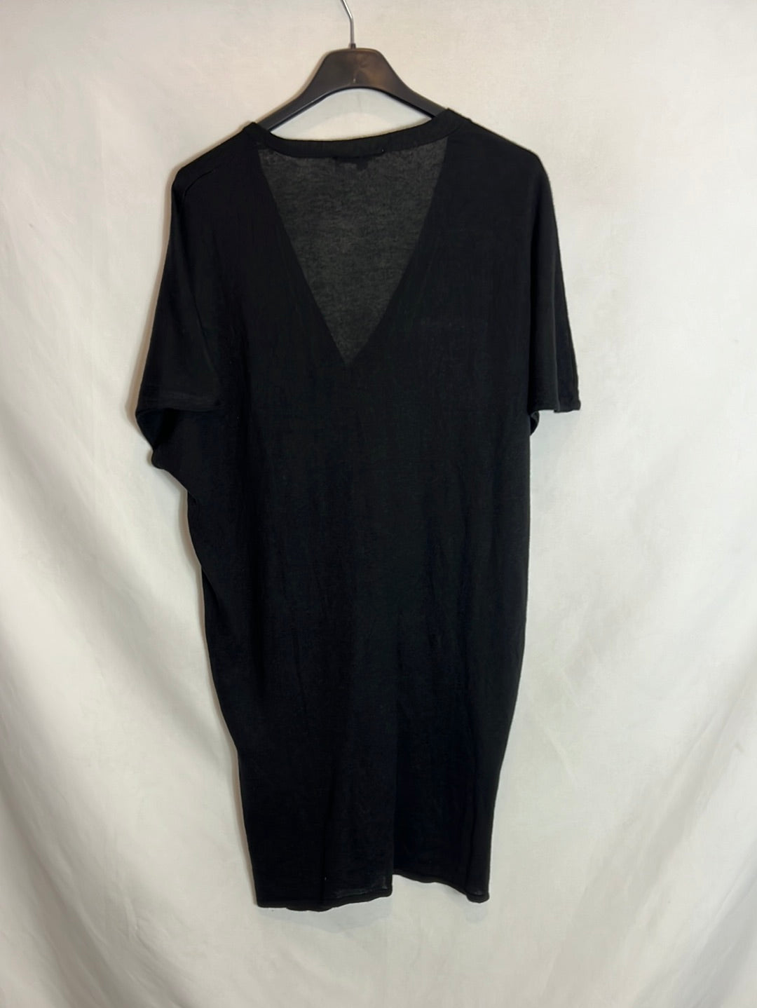 BA&SH. Vestido negro seda y cashmere . T 2(M)