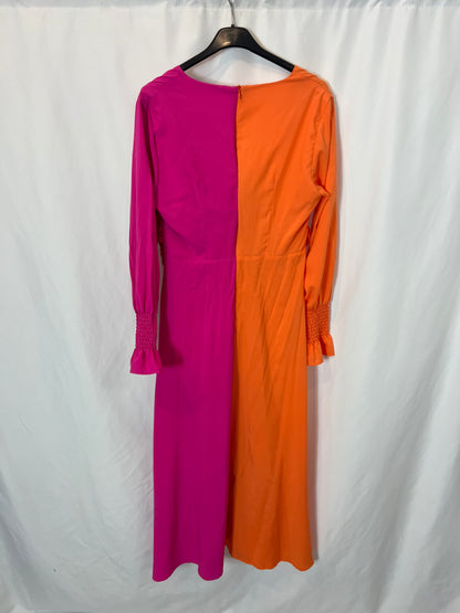 OTRAS. Vestido midi bicolor T.m