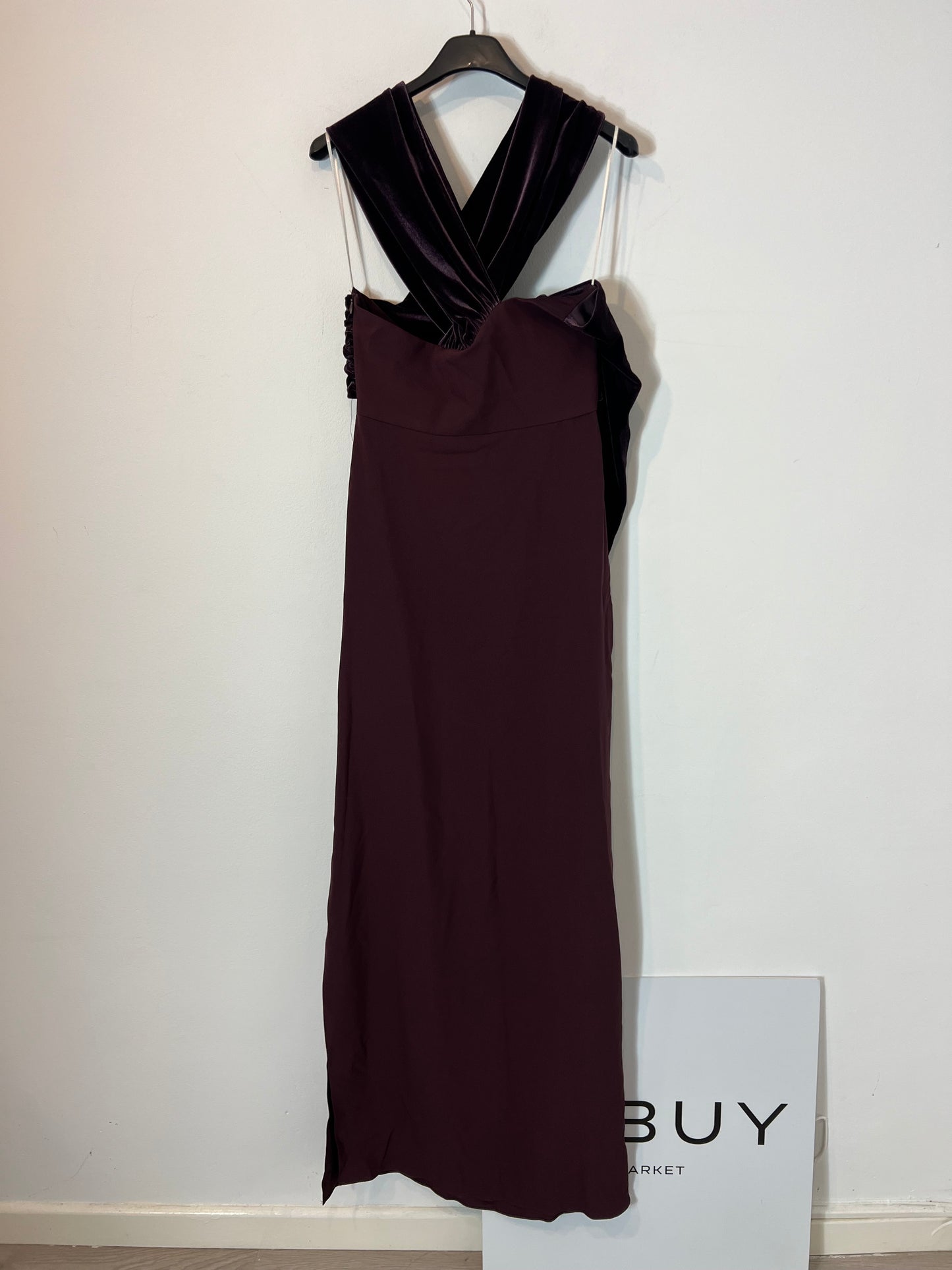 LADY PIPA. Vestido largo burdeos T.m