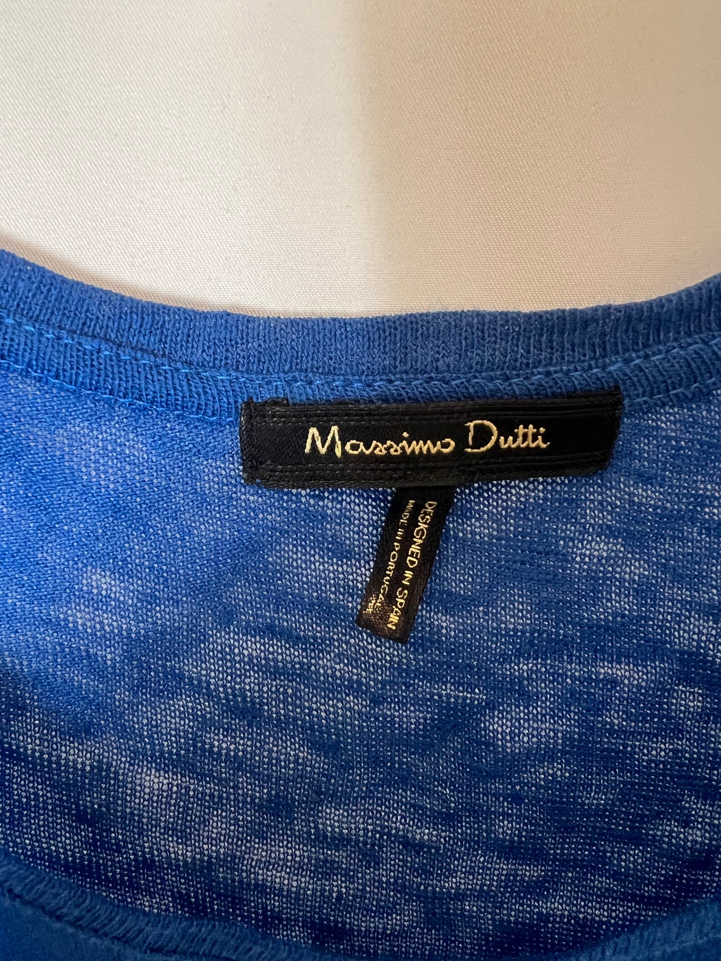 MASSIMO DUTTI. Camiseta azul fluida TU(S)