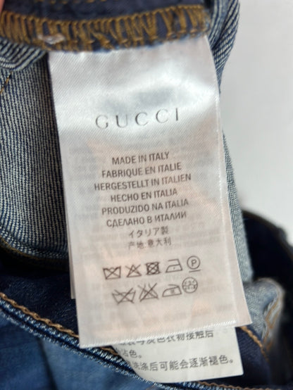 GUCCI. Denim efecto desgastado acampando. T 40