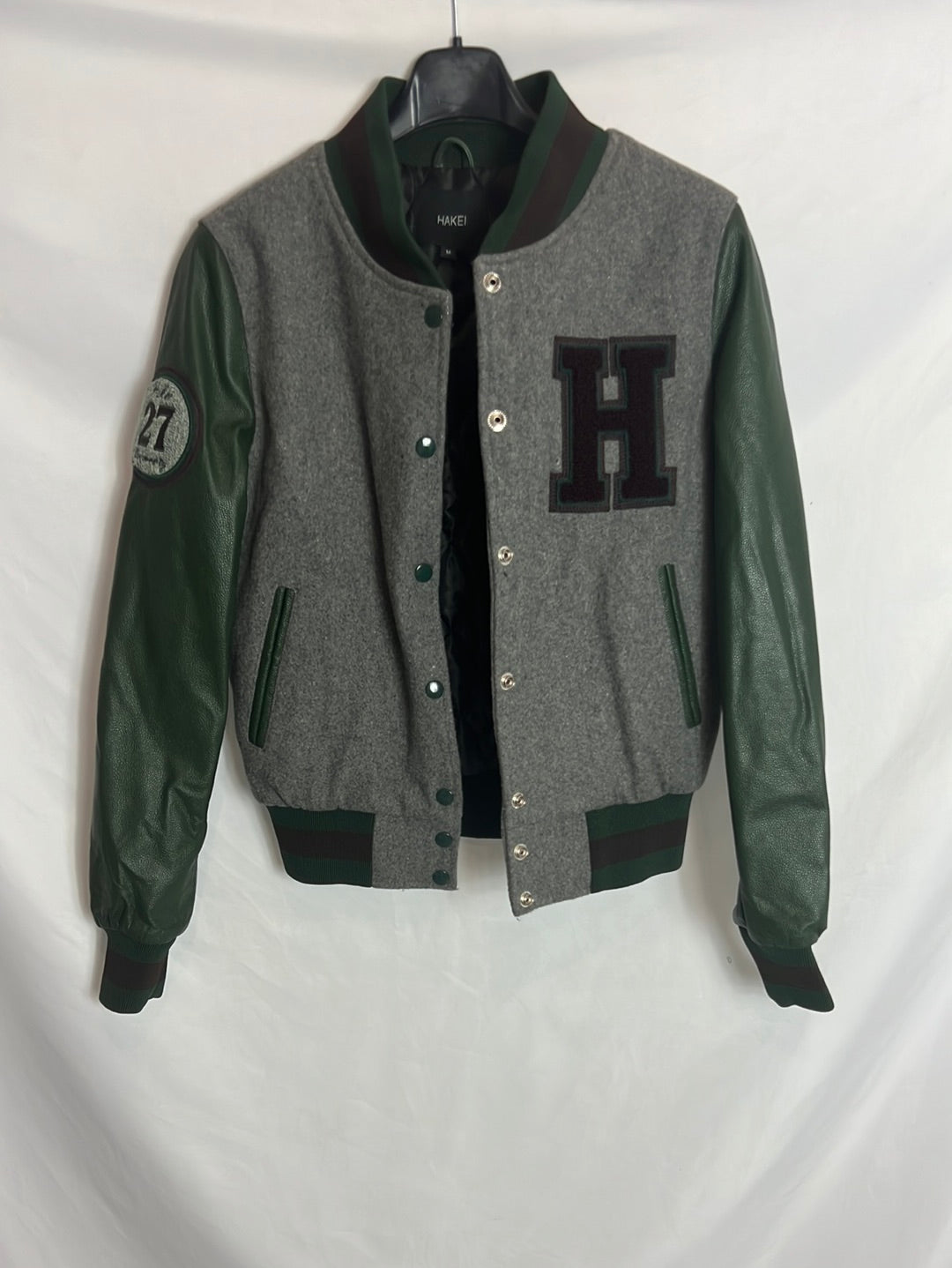 HAKEI. Bomber bicolor mangas piel. T M