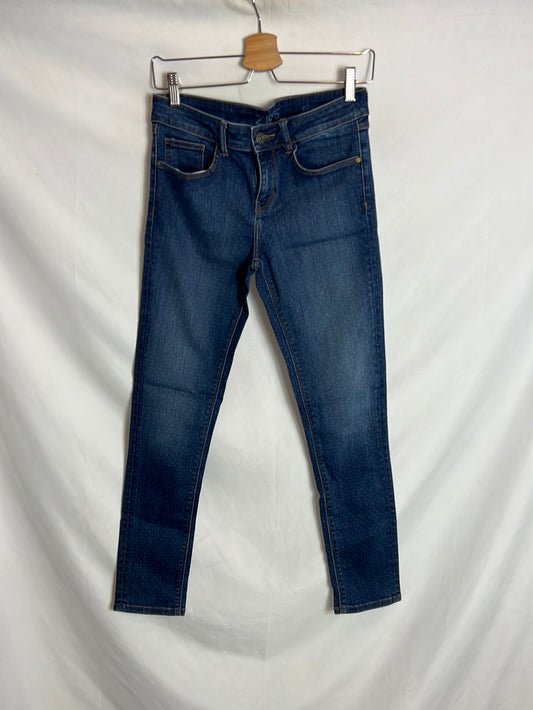 ZARA. Denim pitillo topitos. T40