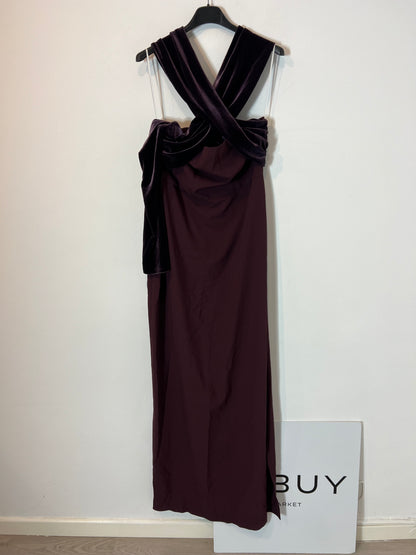 LADY PIPA. Vestido largo burdeos T.m