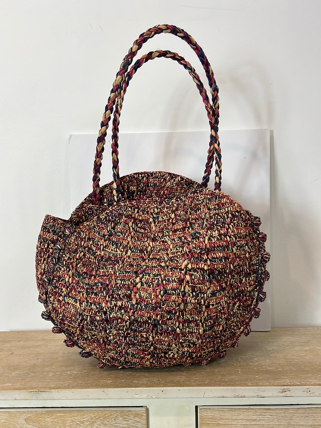 SÉZANE. Bolso rafia multicolor