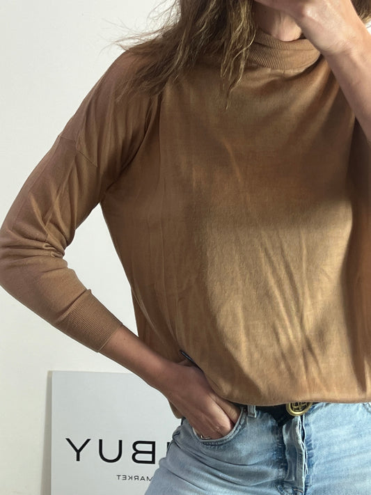 ZARA. Jersey fino camel  T.s