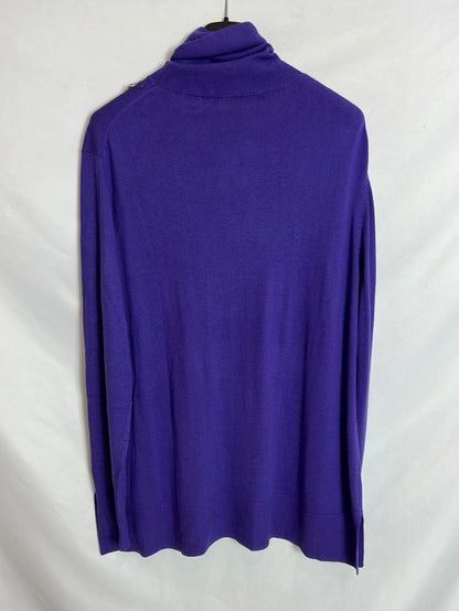 EL CORTE INGLÉS. Jersey morado oversized vuelo alto. T M