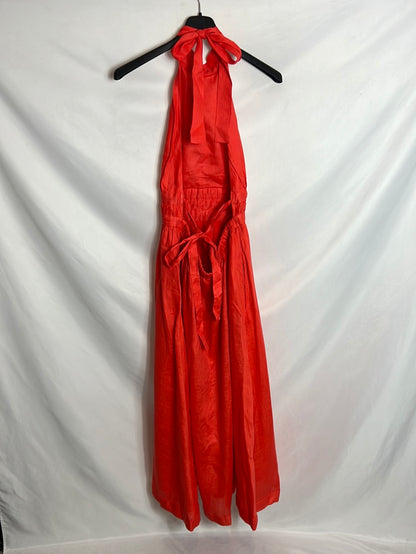 ZIMMERMANN. Vestido rojo cuello halter  Lino rojo T1(s/m)