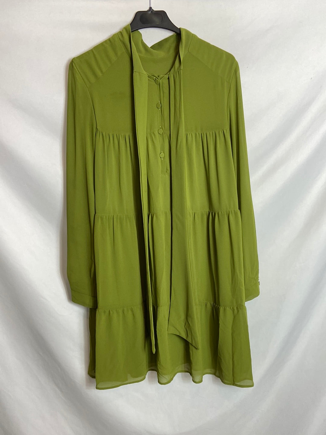 BIMANI. Vestido verde vuelo. T S