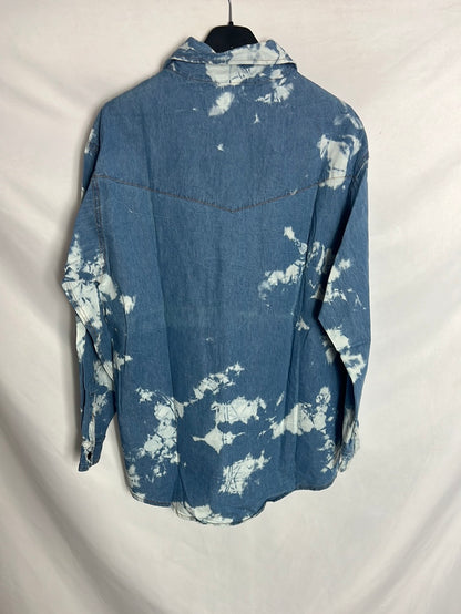 ISABEL MARANT . Camisa denim efecto tie dye. T 40