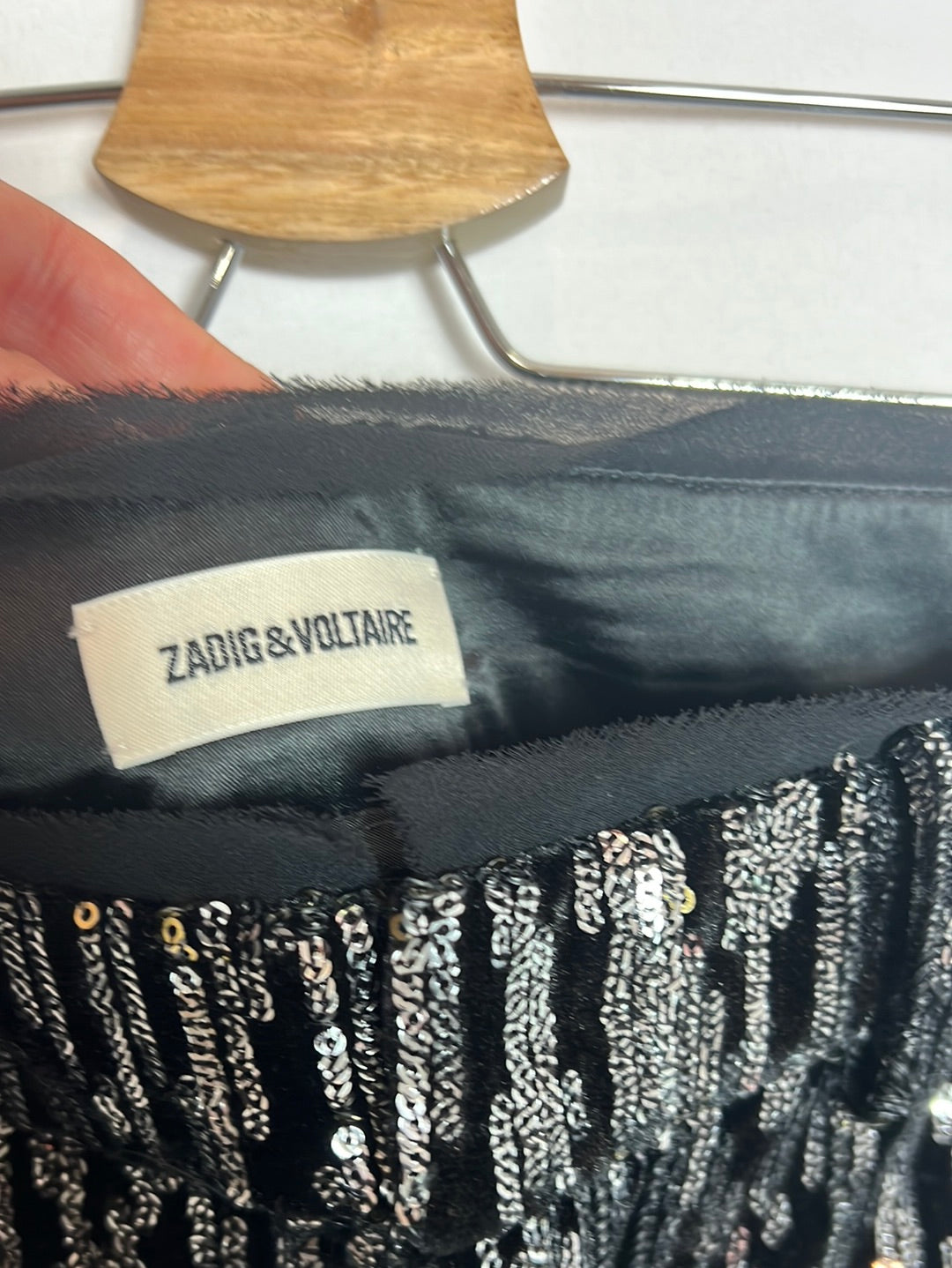 ZADIG&VOLTAIRE. Pantalón  cropped lentejuelas. T 36