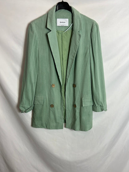 STRADIVARIUS. Blazer verde agua T.S